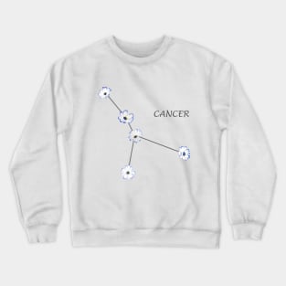 Cancer Zodiac horoscope Constellation Sticker flower Crewneck Sweatshirt